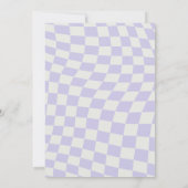 Invitation Baby shower de tableau de les années 70 Super viol (Dos)