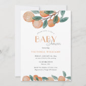 Invitation Baby shower de Tangerines d'Oranges d'agrumes (Devant)