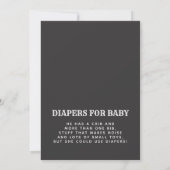 Invitation Baby shower de tatouage de roche et de  (Dos)
