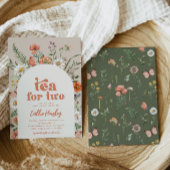 Invitation Baby shower de Tea Party fleur sauvage