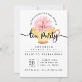 Invitation Baby shower de Teacup Jaune Tea Party (Devant)