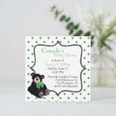 Invitation Baby shower de Teddy Bear Couple (Debout devant)