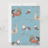 Invitation Baby shower de Teepee Boy Animaux des forêts triba (Dos)