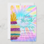 Invitation Baby shower de teinture à ananas à Parties scintil (Devant)