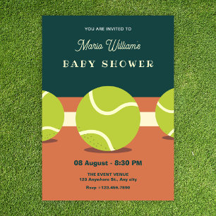 Invitation Baby shower de tennis