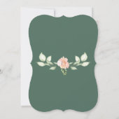 Invitation Baby shower de terrain boisé Rose / Saupoudrer (Dos)