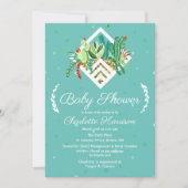 Invitation Baby shower de terrarium de Cactus pour succulents (Devant)