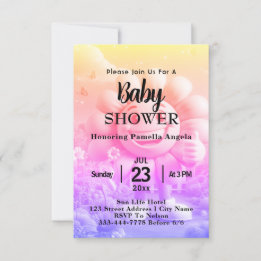 Invitation Baby shower de texte personnalisé