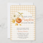 Invitation Baby shower de Thanksgiving petit Citrouille (Devant)