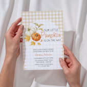 Invitation Baby shower de Thanksgiving petit Citrouille