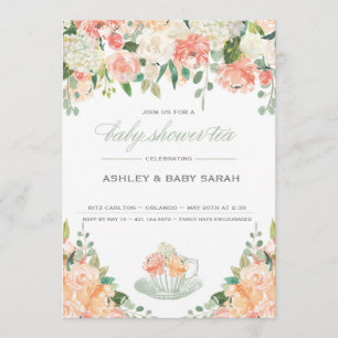 Invitation Baby shower de thé
