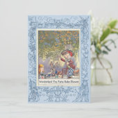 Invitation Baby shower de thé du pays des merveilles du (Debout devant)