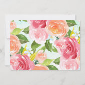 Invitation Baby shower de thé floral aquarelle (Dos)