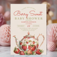 Baby shower de thé sucré à la fraise Berry