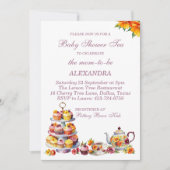 Invitation Baby shower de thé Whimsical Lilac Floral Rose (Devant)