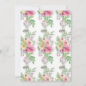 Invitation Baby shower de théière florale Aquarell (Dos)