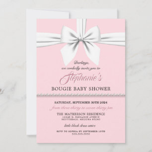 Invitation Baby shower de Tiffany rose élégant