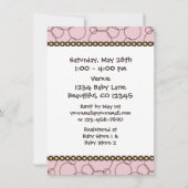 Invitation Baby shower de tigre rose pour les fill (Dos)