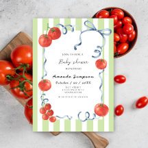 Baby shower de tomate aquarelle