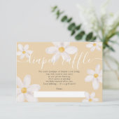 Invitation Baby shower de tombola de fleur d'or de marguerite (Debout devant)