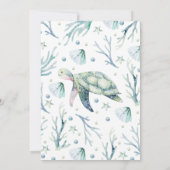 Invitation Baby shower de tortue (Dos)