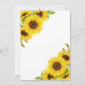 Invitation Baby shower de tournesol (Dos)