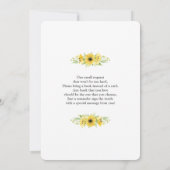 Invitation Baby shower de tournesol (Dos)