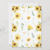 Invitation Baby shower de tournesol (Dos)