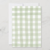 Invitation Baby shower de tournesol Citrouille rustique Sage (Dos)