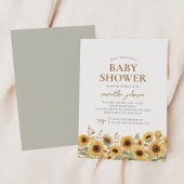 Invitation Baby shower de tournesol d'automne