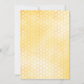 Invitation Baby shower de tournesol de nid d'abeille (Dos)