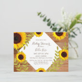 Invitation Baby shower de tournesol en fleurs rust (Debout devant)