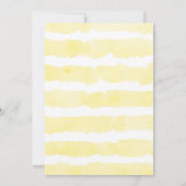 Invitation baby shower de tournesol jaune d'aquarelle (Dos)