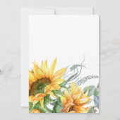 Invitation Baby shower de tournesol par courrier (Dos)