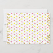 Invitation Baby shower de tournesol, rose et jaune (Dos)