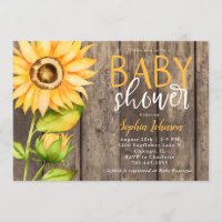 Baby shower de tournesol rustique