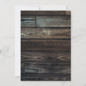 Invitation Baby shower de tournesol rustique en bois (Dos)