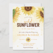 Invitation Baby shower de tournesol sauvage à l'aquarelle (Devant)