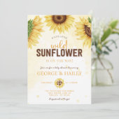 Invitation Baby shower de tournesol sauvage à l'aquarelle (Debout devant)