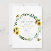 Invitation Baby shower De Tournesol Sucré (Devant)