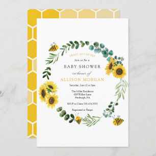 Invitation Baby shower De Tournesol Sucré
