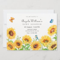 Baby shower de tournesols