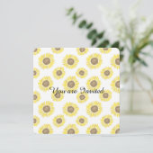 Invitation Baby shower de tournesols (Debout devant)