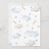 Invitation baby shower de train, baby shower de ga (Dos)