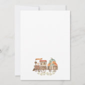 Invitation Baby shower de train de petits Citrouilles (Dos)