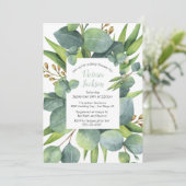 Invitation Baby shower de trame de couronne Eucaly (Debout devant)