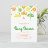 Invitation Baby shower de tranche d'agrumes saupoudrer de cit (Debout devant)