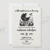 Invitation Baby shower de transport cauchemar (Devant)