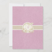 Invitation Baby shower de transport de Cendrillon d'or rose (Dos)