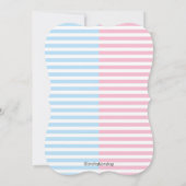 Invitation Baby shower de transport de révélation de genre (Dos)